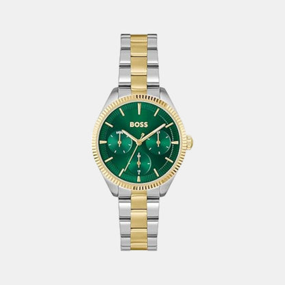 Boss Sage Sport Women Quartz Green Dial Multi-Function Stainless Steel Watch 1502806