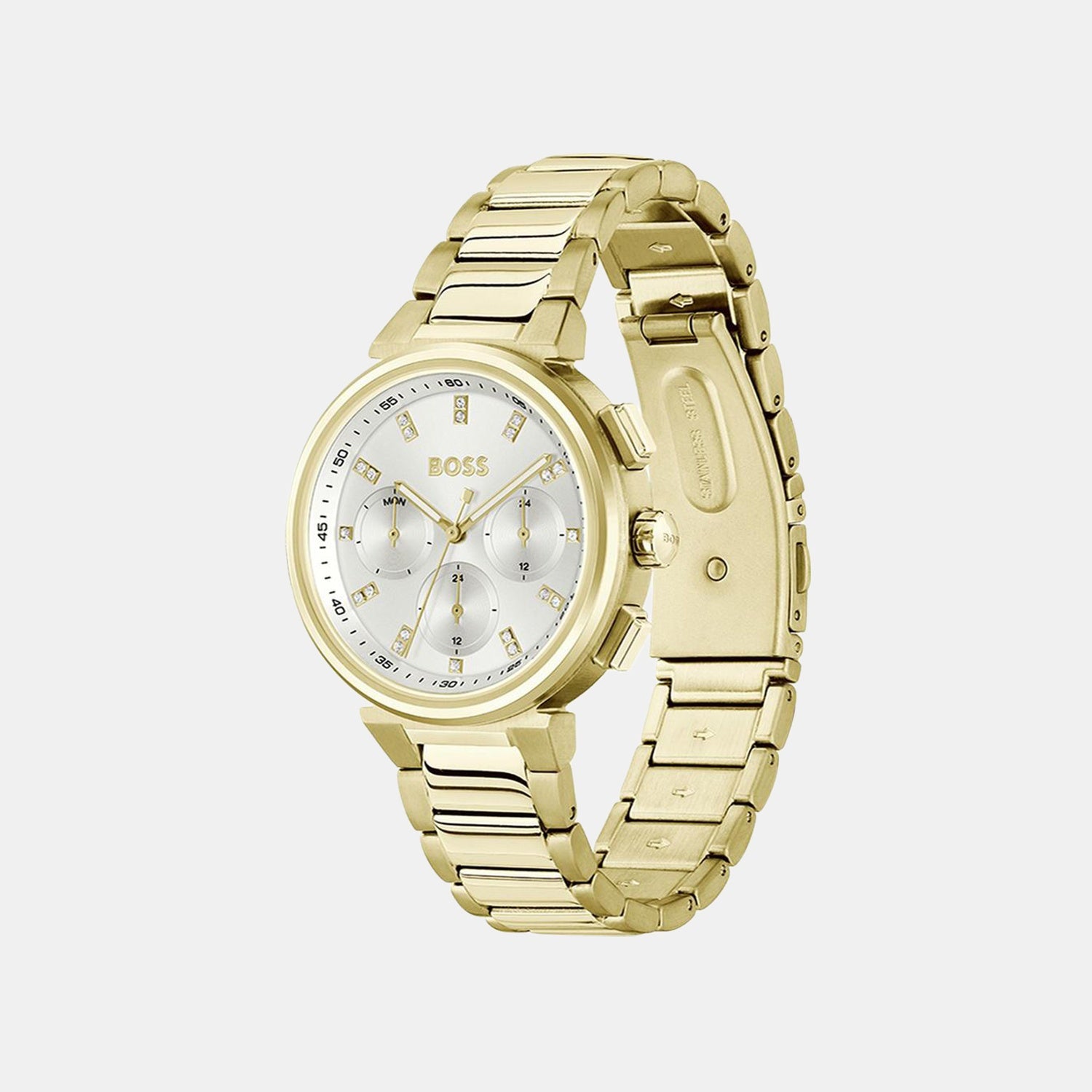 Boss One Women Quartz Silver Dial Multi-Function Stainless Steel Watch 1502807
