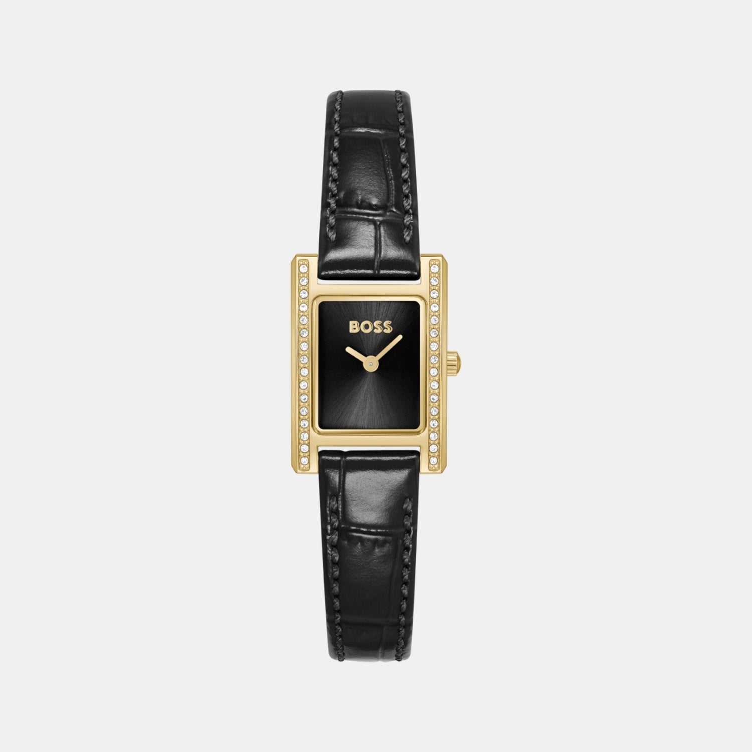 Boss Lucy Precious Women Quartz Black Dial Analog Leather Watch 1502813