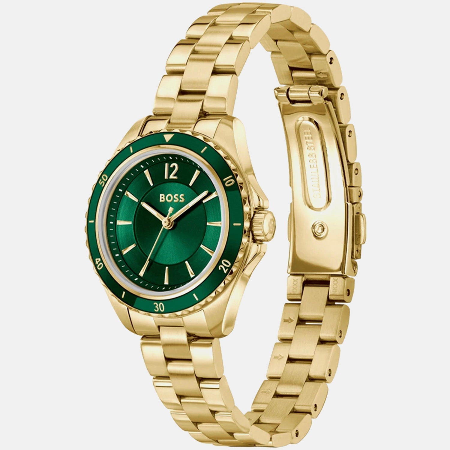 Boss Sage Aqua Women Quartz Green Dial Analog Stainless Steel Watch 1502849