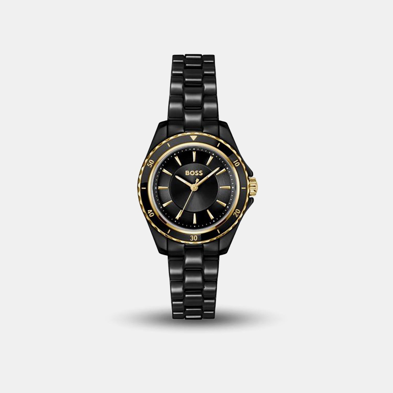 Boss Sage Aqua Men Quartz Black Dial Analog Ceramic Watch 1502851