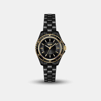 Boss Sage Aqua Men Quartz Black Dial Analog Ceramic Watch 1502851