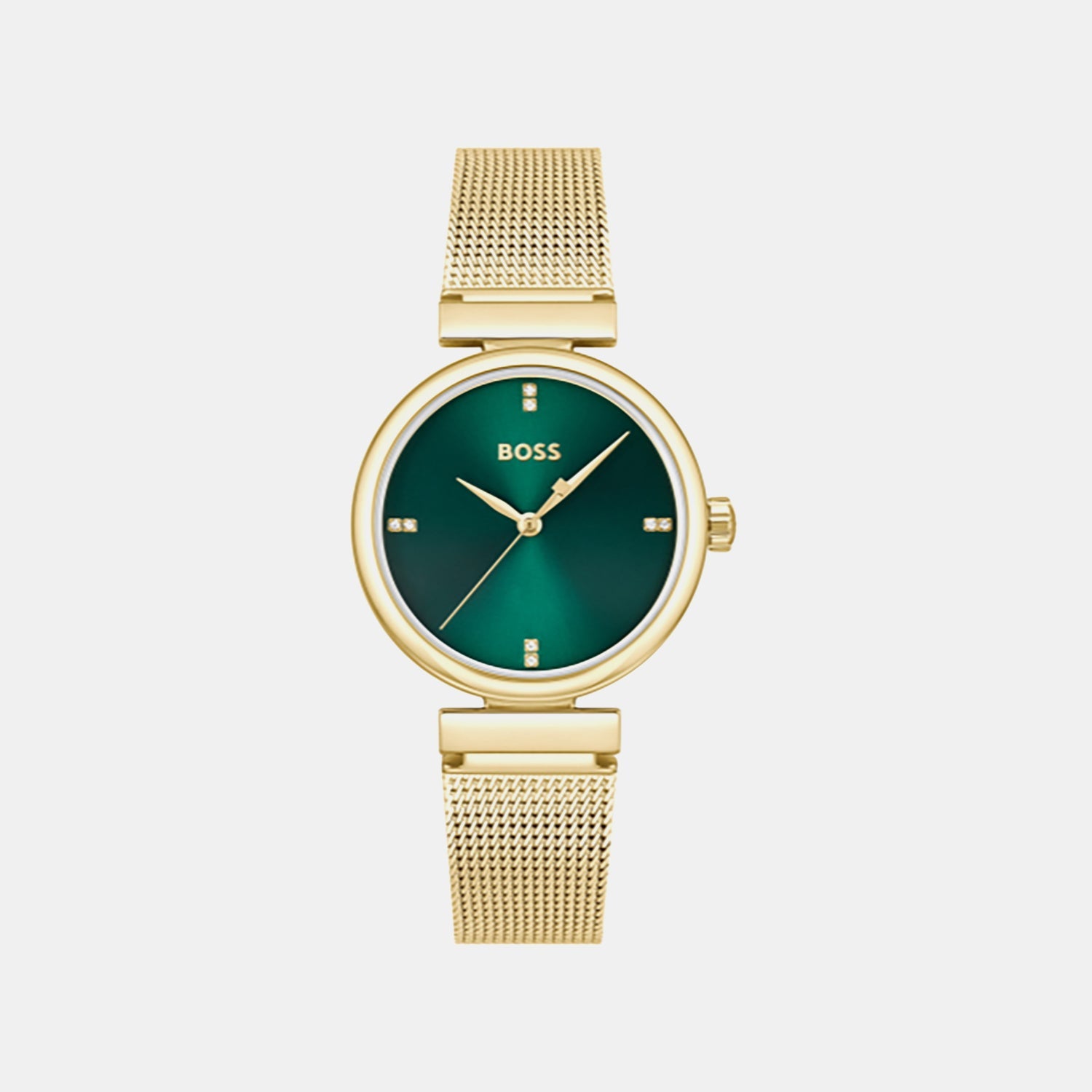 Boss Rosehill Women Quartz Green Dial Analog Stainless Steel Watch 1502855