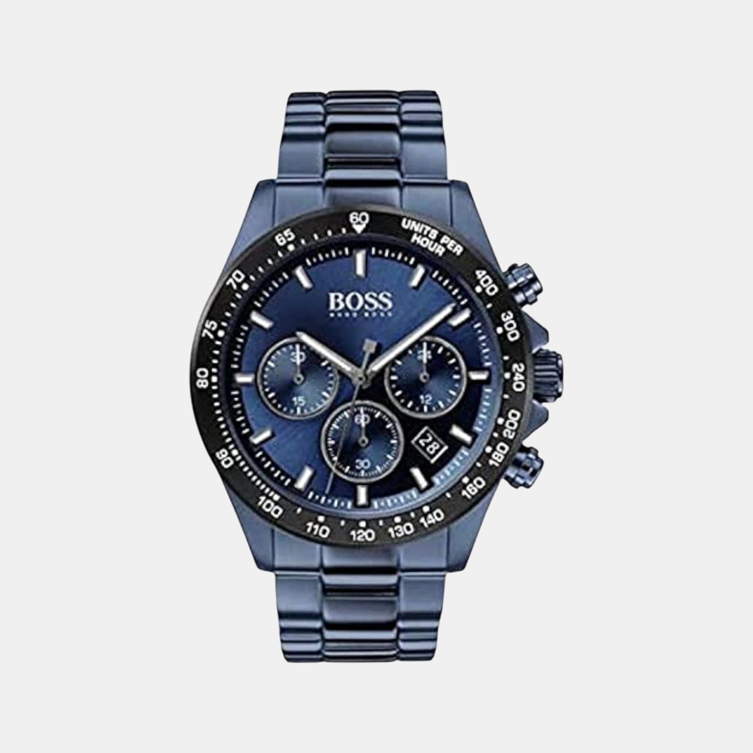 Boss Hero Men Quartz Blue Dial Chronograph Stainless Steel Watch 1513758