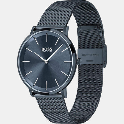 Boss Skyliner Men Quartz Blue Dial Analog Stainless Steel Watch 1513827