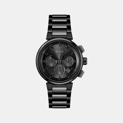 Boss One Men Quartz Black Dial Chronograph Stainless Steel Watch 1514001