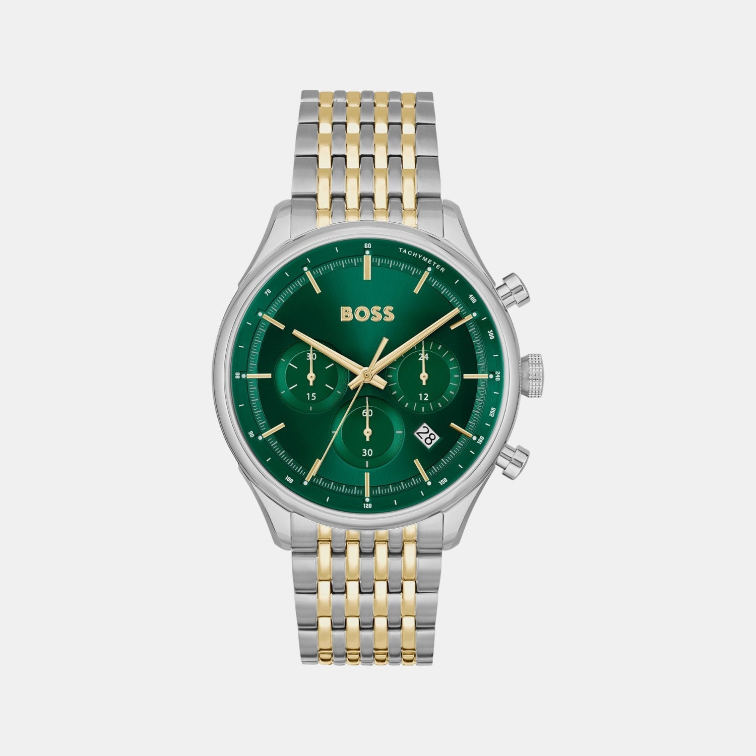 Boss Gregor Men Quartz Green Dial Chronograph Stainless Steel Watch 1514081