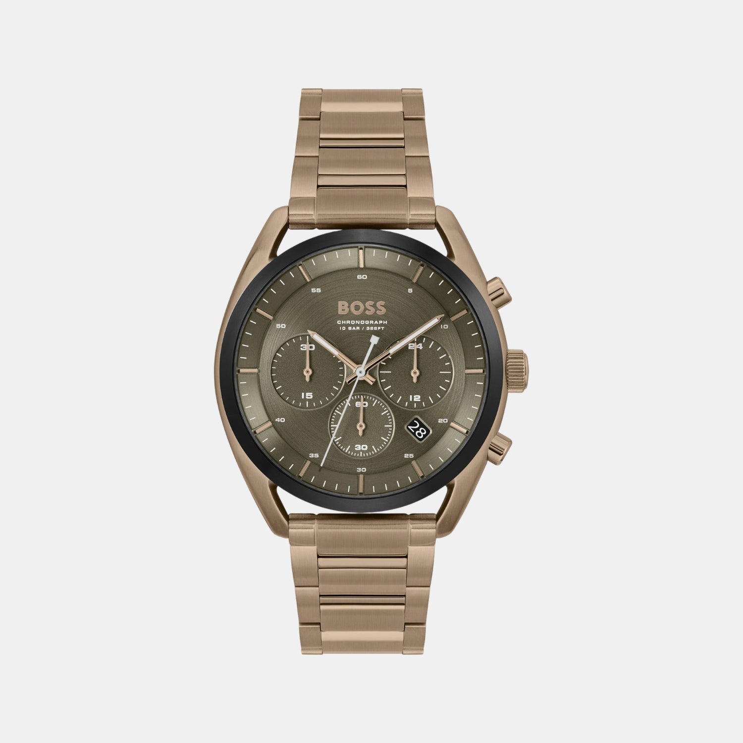 Boss Top Men Quartz Green Dial Chronograph Stainless Steel Watch 1514094