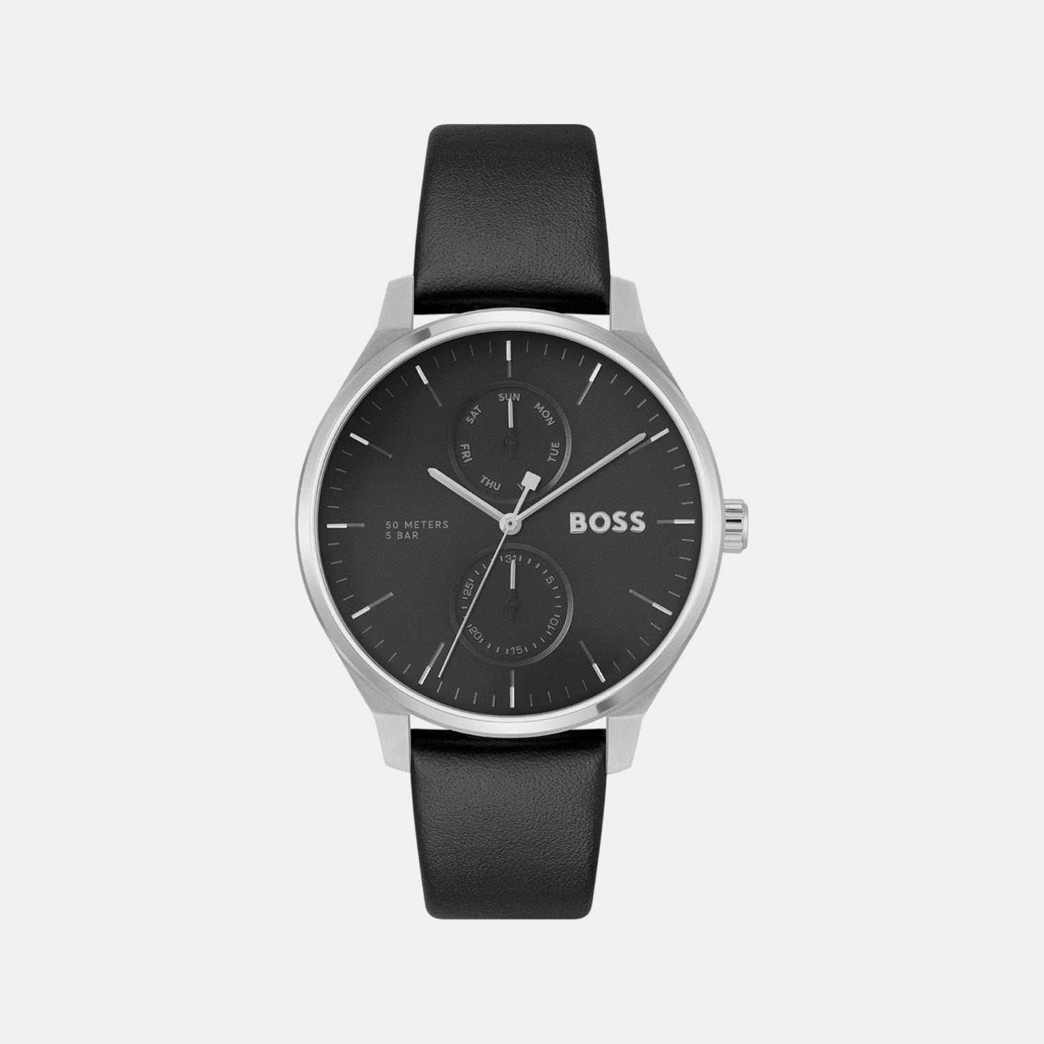 Boss Tyler Men Quartz Black Dial Analog Leather Watch 1514102