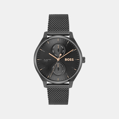 Boss Tyler Men Quartz Black Dial Chronograph Stainless Steel Watch 1514105