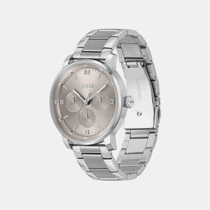 Boss Contender Men Quartz Grey Dial Multi-Function Stainless Steel Watch 1514127