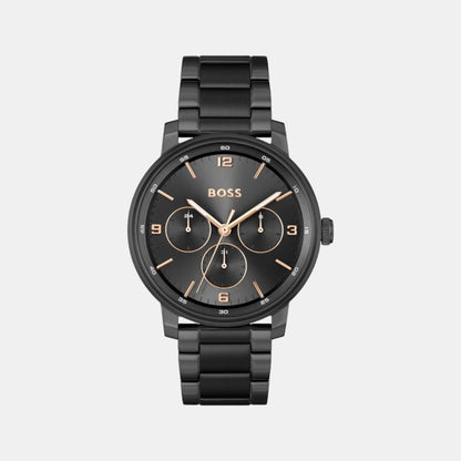 Boss Contender Men Quartz Black Dial Multi-Function Stainless Steel Watch 1514128