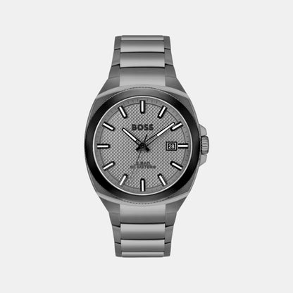 Boss Walker Men Quartz Grey Dial Analog Stainless Steel Watch 1514137