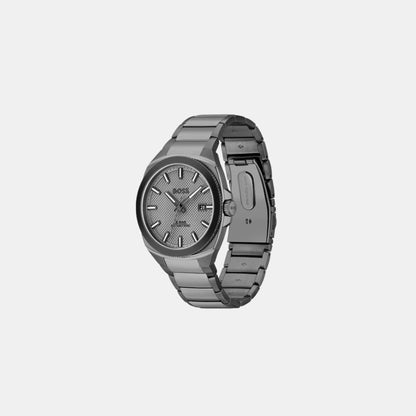 Boss Walker Men Quartz Grey Dial Analog Stainless Steel Watch 1514137