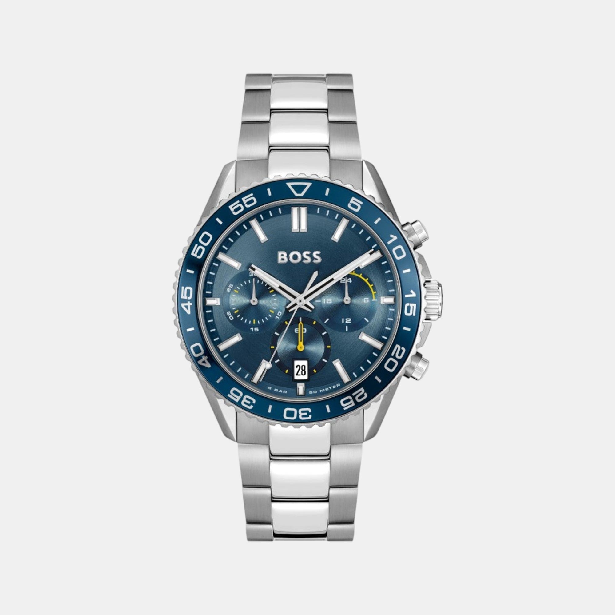 Boss Runner Men Quartz Blue Dial Chronograph Stainless Steel Watch 1514143