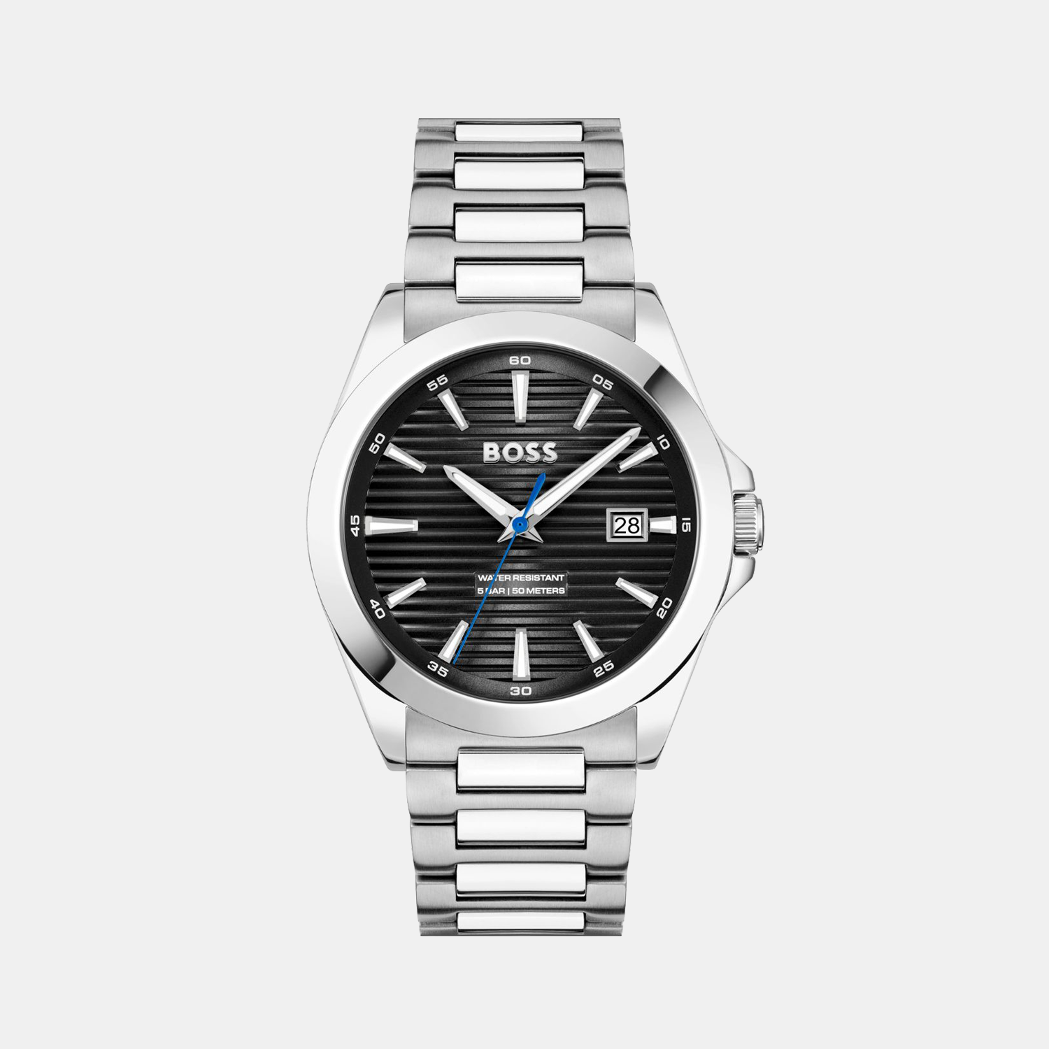 Boss Strike Men Quartz Black Dial Analog Stainless Steel Watch 1514170