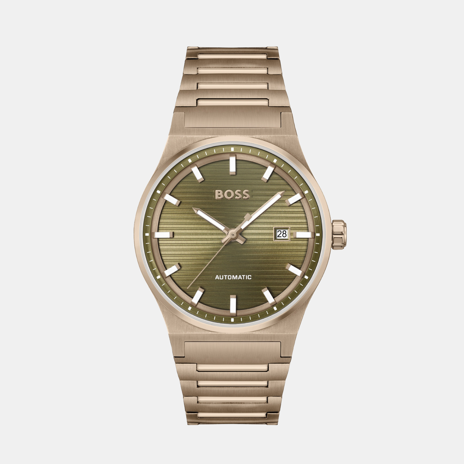 Boss Candor Men Automatic Green Dial Analog Stainless Steel Watch 1514184