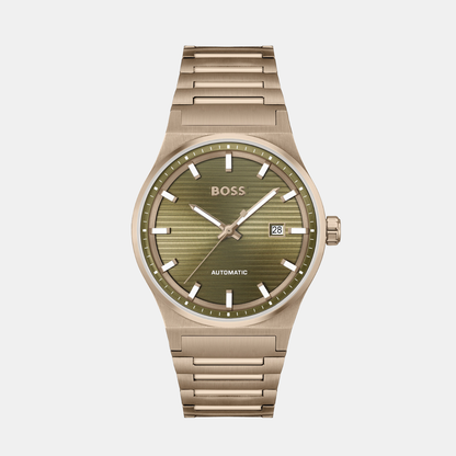 Boss Candor Men Automatic Green Dial Analog Stainless Steel Watch 1514184