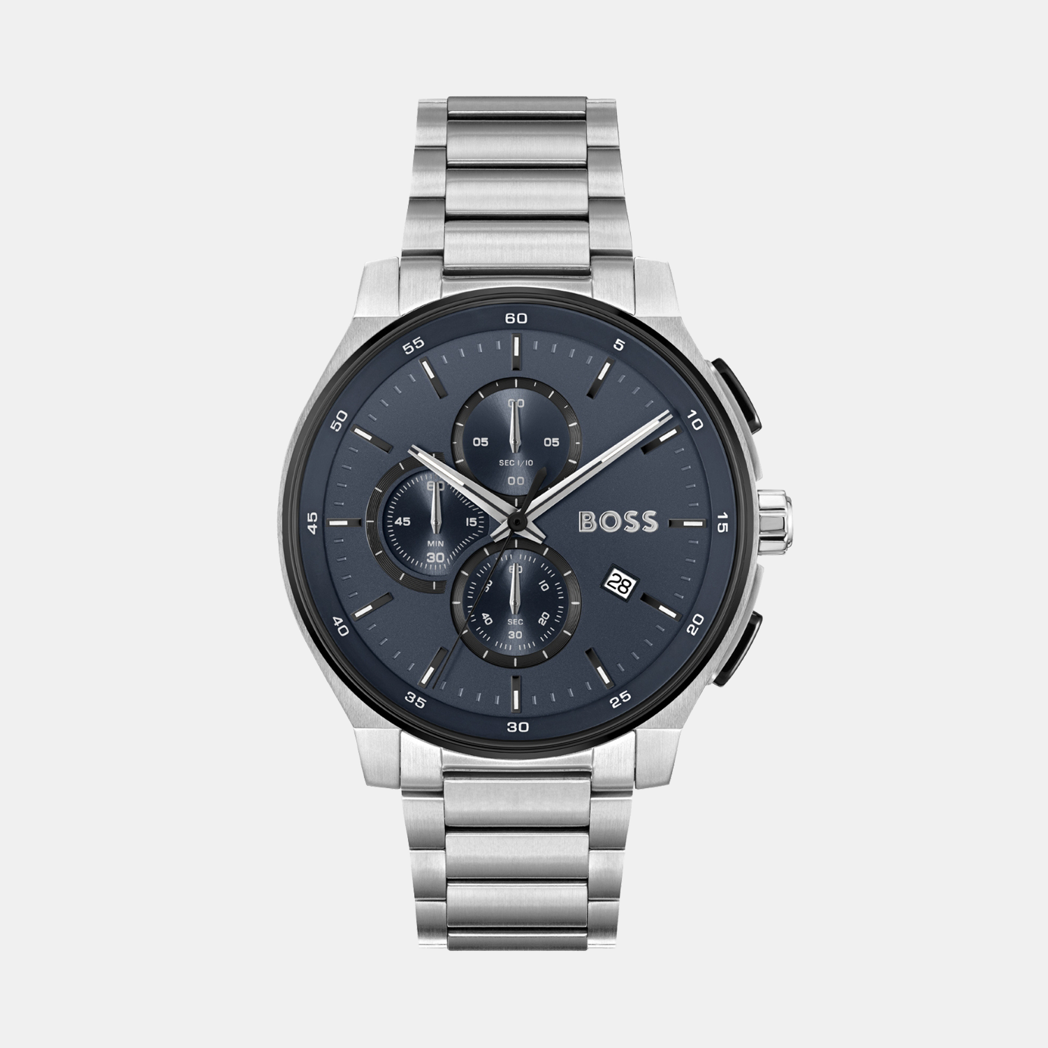 Boss Peak 2.0 Men Quartz Blue Dial Chronograph Stainless Steel Watch 1514189