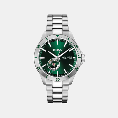 Boss Troper Men Automatic Green Dial Analog Stainless Steel Watch 1514200