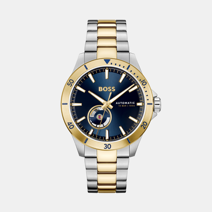 Boss Troper Men Automatic Blue Dial Analog Stainless Steel Watch 1514201