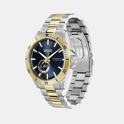 Boss Troper Men Automatic Blue Dial Analog Stainless Steel Watch 1514201