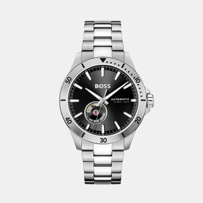 Boss Troper Men Automatic Black Dial Analog Stainless Steel Watch 1514202