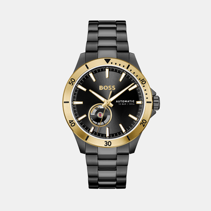 Boss Troper Men Automatic Black Dial Analog Stainless Steel Watch 1514203