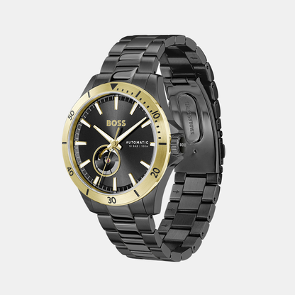 Boss Troper Men Automatic Black Dial Analog Stainless Steel Watch 1514203