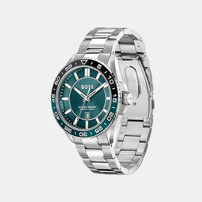 Boss Runner 3H Men Quartz Green Dial Analog Stainless Steel Watch 1514208