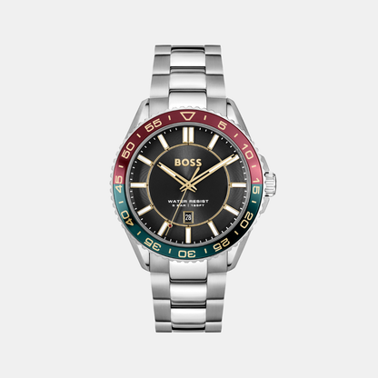 Boss Runner 3H Men Quartz Black Dial Analog Stainless Steel Watch 1514210