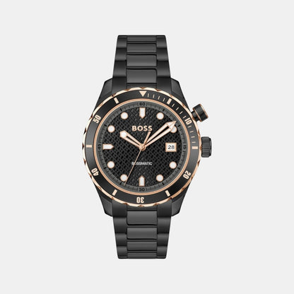Boss Bossmatic Men Automatic Black Dial Analog Stainless Steel Watch 1514215