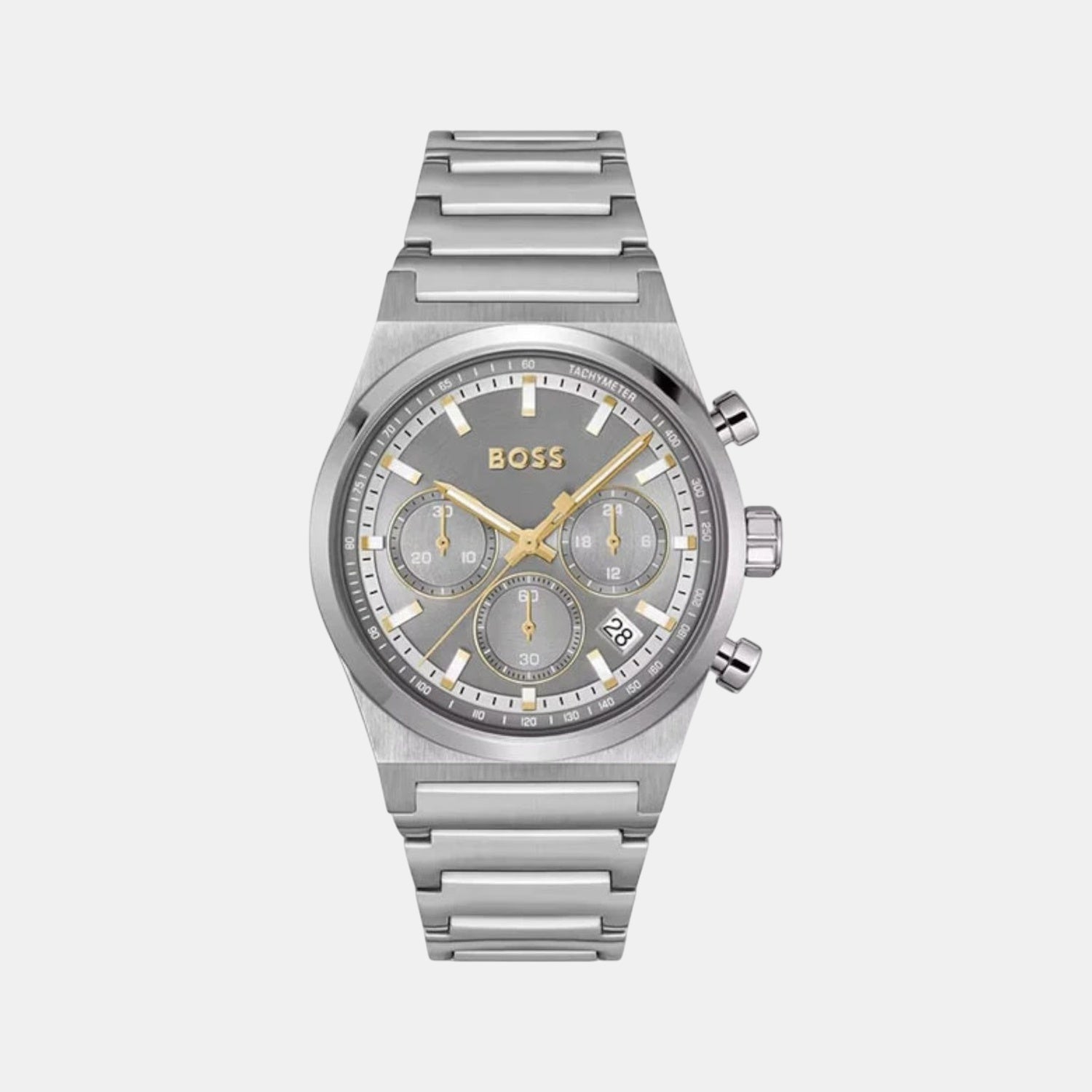 Boss Candor Chrono Men Quartz Grey Dial Chronograph Stainless Steel Watch 1514221