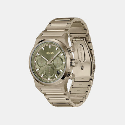 Boss Candor Chrono Men Quartz Green Dial Chronograph Stainless Steel Watch 1514222