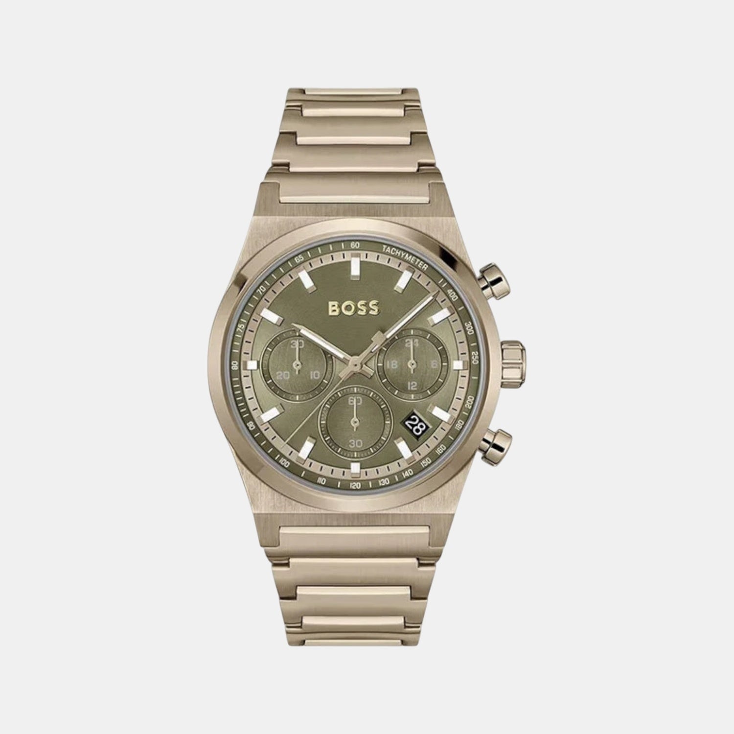 Boss Candor Chrono Men Quartz Green Dial Chronograph Stainless Steel Watch 1514222