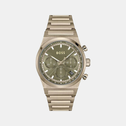 Boss Candor Chrono Men Quartz Green Dial Chronograph Stainless Steel Watch 1514222