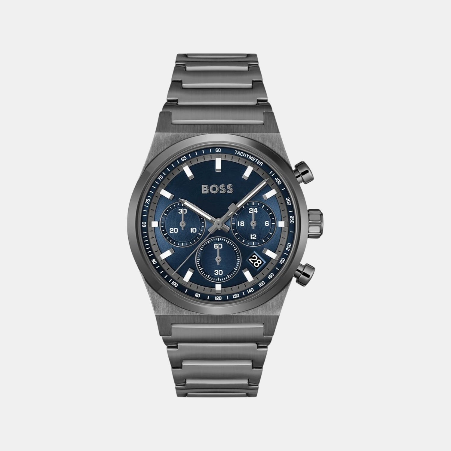 Boss Candor Chrono Men Quartz Blue Dial Chronograph Stainless Steel Watch 1514223