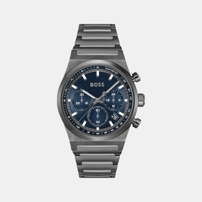 Boss Candor Chrono Men Quartz Blue Dial Chronograph Stainless Steel Watch 1514223