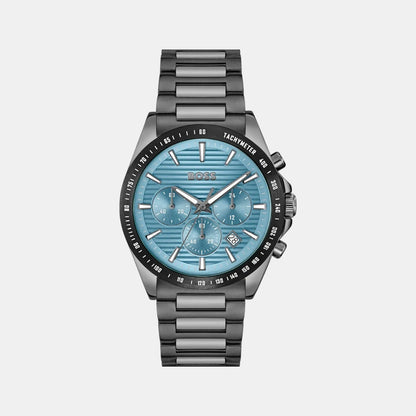 Boss Strike Men Quartz Turquoise Dial Chronograph Stainless Steel Watch 1514242