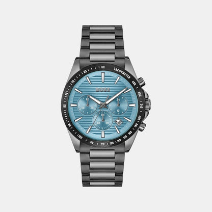 Boss Strike Men Quartz Turquoise Dial Chronograph Stainless Steel Watch 1514242