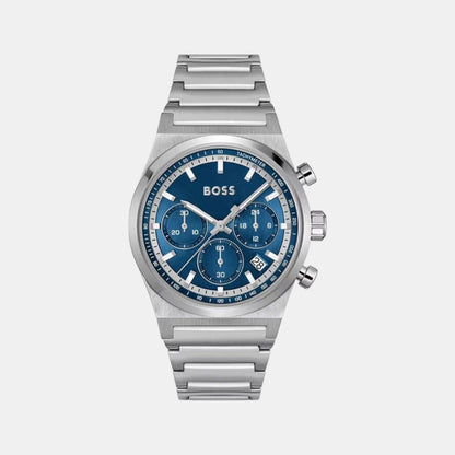 Boss Candor Chrono Men Quartz Blue Dial Chronograph Stainless Steel Watch 1514250