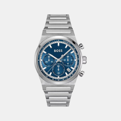 Boss Candor Chrono Men Quartz Blue Dial Chronograph Stainless Steel Watch 1514250