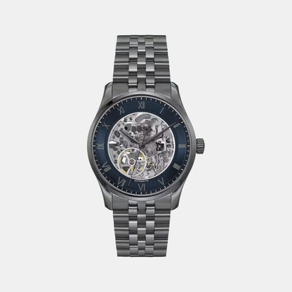 Boss Principle Skeleton Men Automatic Blue Dial Analog Stainless Steel Watch 1514254