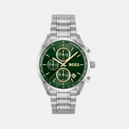 Boss Grand Prix 40 Men Quartz Green Dial Chronograph Stainless Steel Watch 1514265