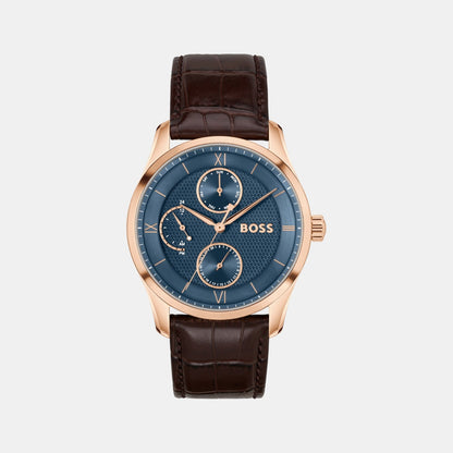 Boss Principle Master Men Quartz Blue Dial Multi-Function Stainless Steel Watch 1514273