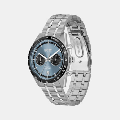 Boss Tourmaster Men Quartz Blue Dial Multi-Function Stainless Steel Watch 1514286
