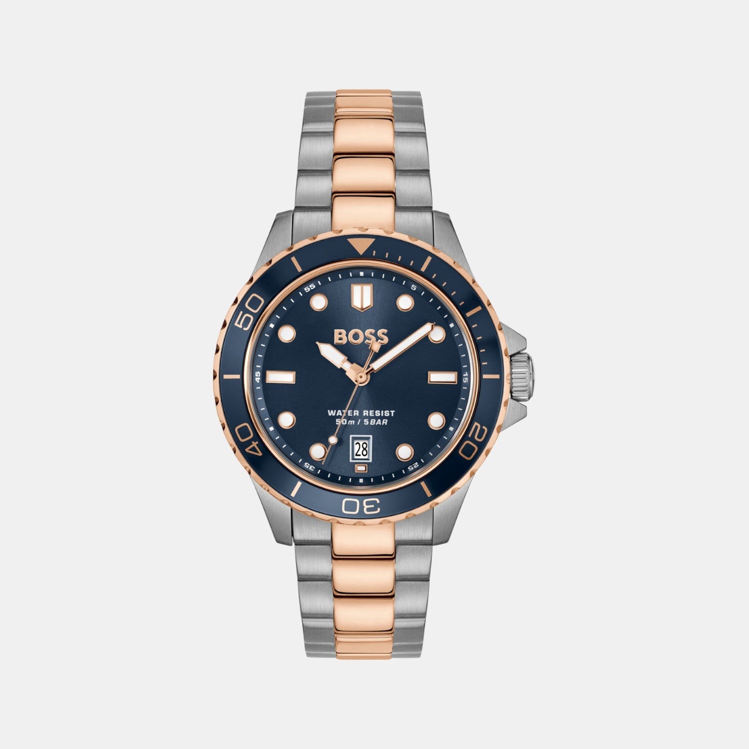 Boss Troper Sport Men Quartz Blue Dial Analog Stainless Steel Watch 1514296