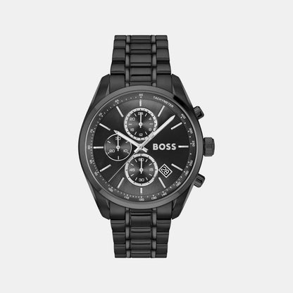 Boss Grand Prix Men Quartz Black Dial Chronograph Stainless Steel Watch 1514298