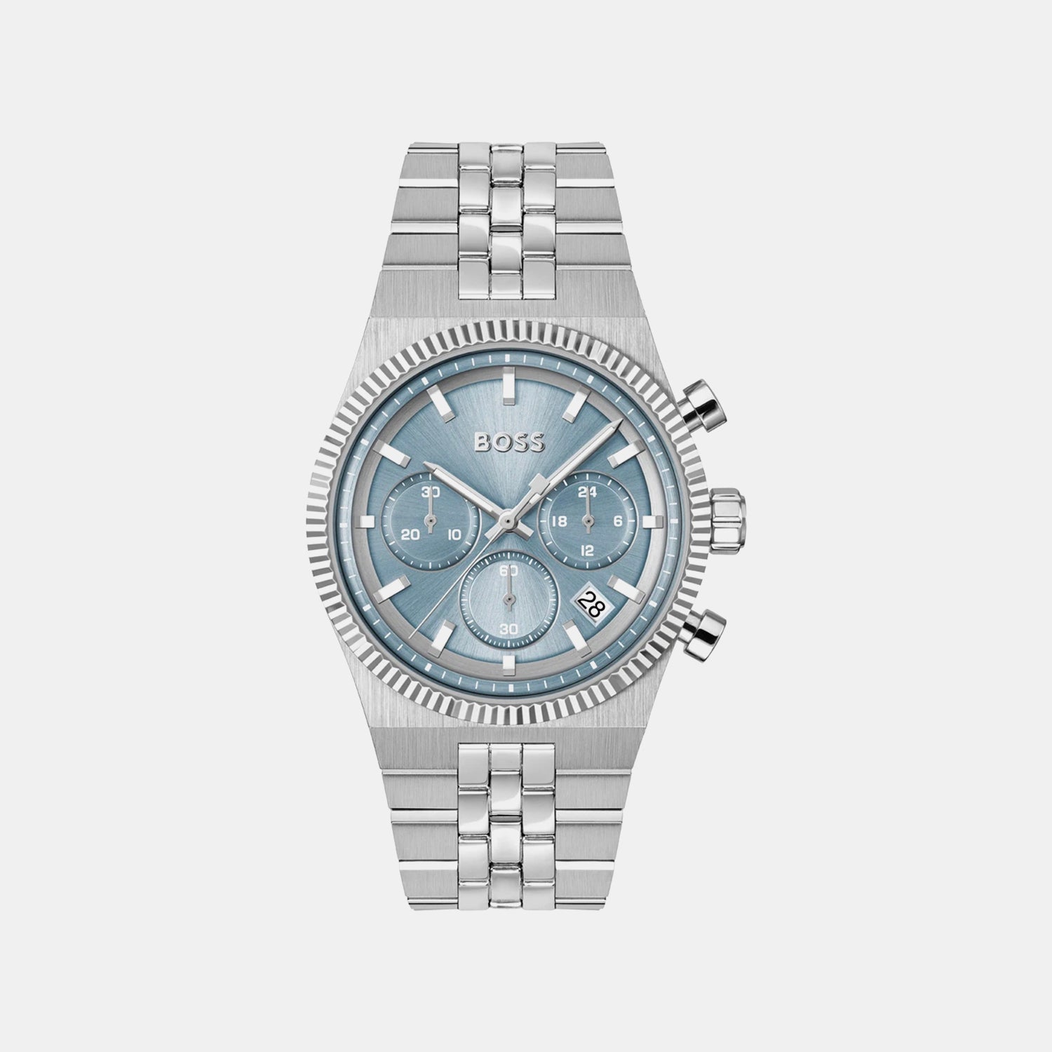 Boss Candor Men Quartz Blue Dial Chronograph Stainless Steel Watch 1514306