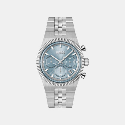 Boss Candor Men Quartz Blue Dial Chronograph Stainless Steel Watch 1514306